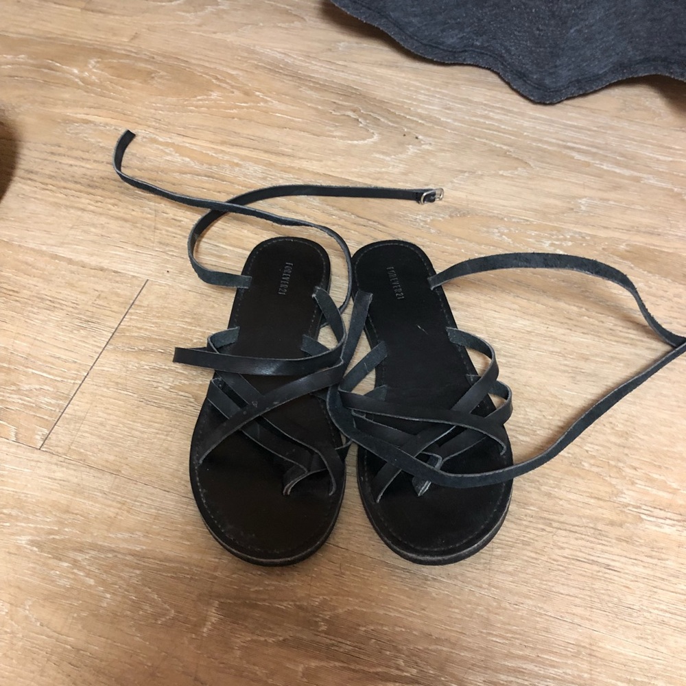 forever 21 wrap ankle sandals